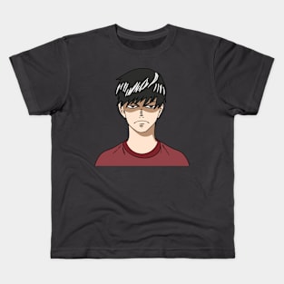 Angry Anime Boy Kids T-Shirt